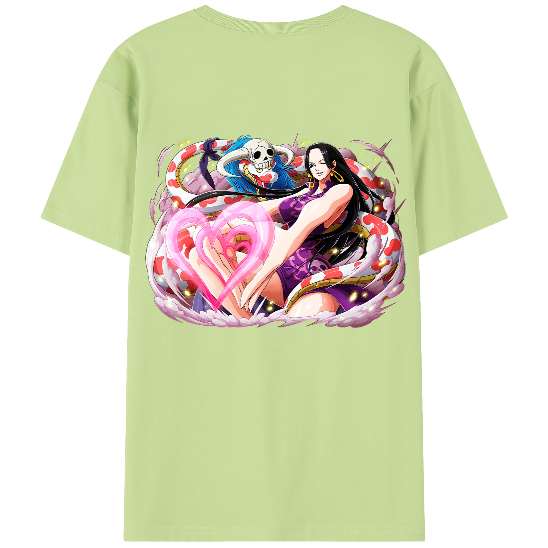 ワンピース ボア・ハンコック ONE PIECE Boa·Hancock 綿100％半袖Tシャツ（背面プリント）